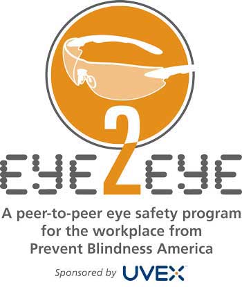 A banner displaying UVEx's Eye2Eye safety program