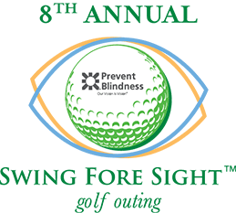 Banner for the Eighth Annual Swing Fore Sight Golf Tourney