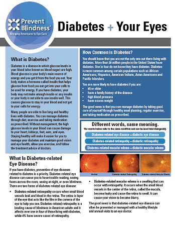 Diabetes and Vision Loss Tips: Healthy Eating - ConnectCenter