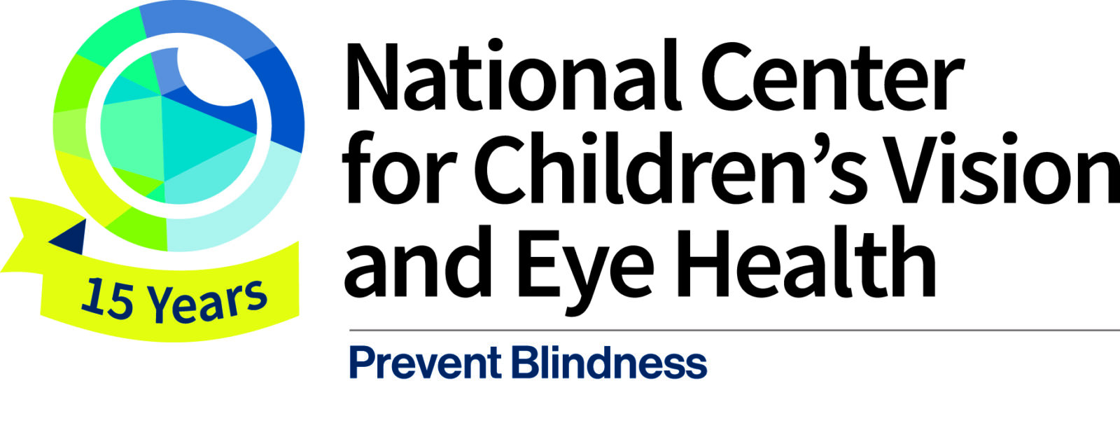 The National Center for Chldren's Vision and Eye Health at Prevent Blindness - 15th anniversary logo