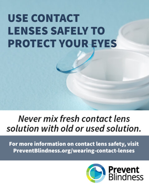 Use contact lenses safely to protect your eyes