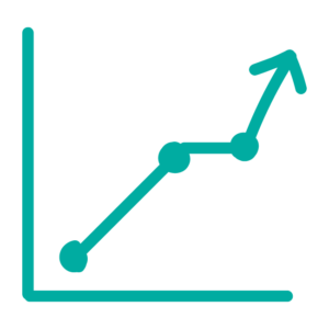 an abstract image of a chart showing increase over time