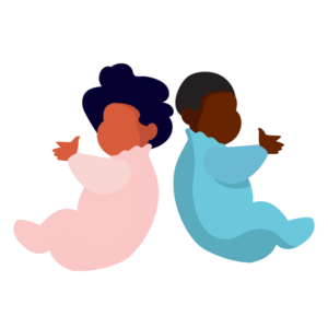 an illustrations of two infants