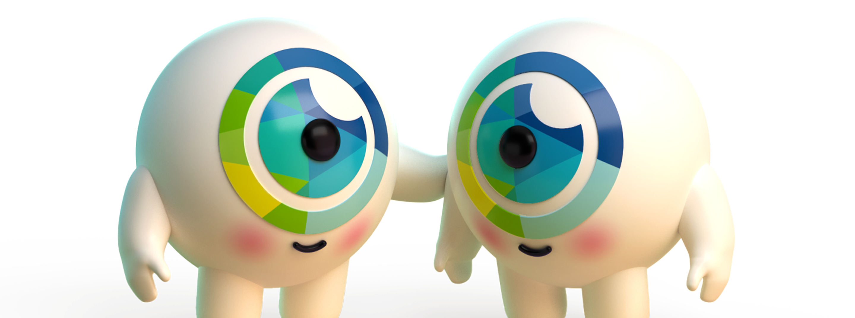 Illustration of two eyes smiling