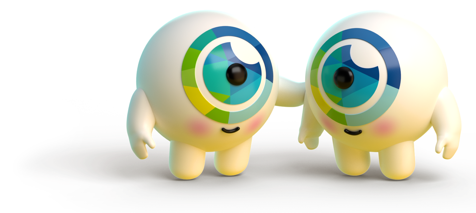 Illustration of two eyes smiling