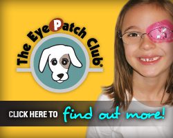 Banner promoting the eye patch club
