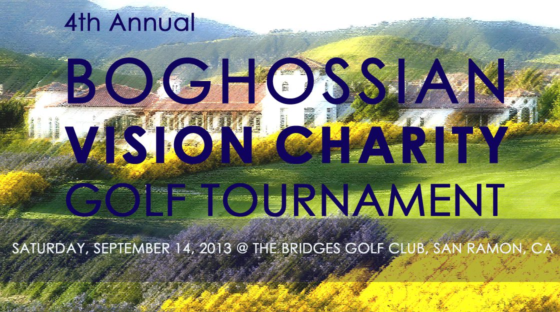 Banner for the 4th Annual Boghossian Vision Charity Golf Tournament