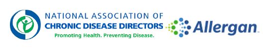 A banner for the National Association of Chronic Disease Directors and Allergan