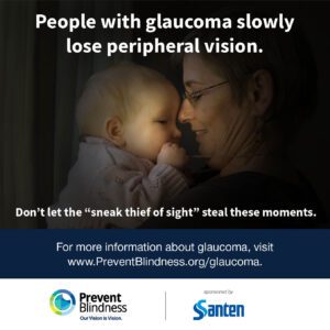 People with glaucoma slowly lose peripheral vision