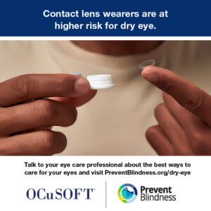 Contact lens wearers are at higher risk for dry eye.