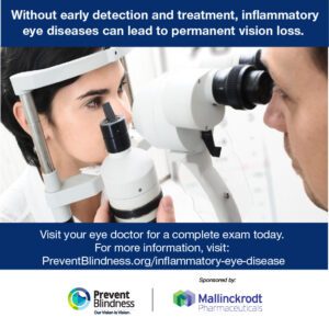 Without early detection and treatment, inflammatory eye diseases can lead to vision loss.