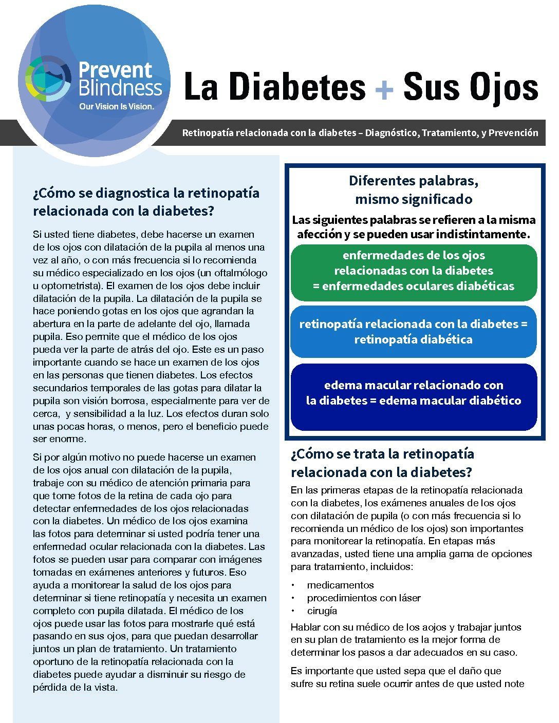 Retinopatía relacionada con la diabetes – Diagnóstico, Tratamiento, y Prevención