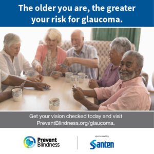 The older you are, the greater you risk for glaucoma