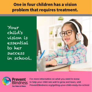 One in four children has a vision problem that requires treatment.