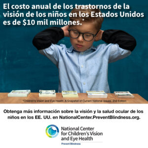 El costo anual de los trastornos de la visión de los niños en los Estados Unidos es de $10 mil millones.