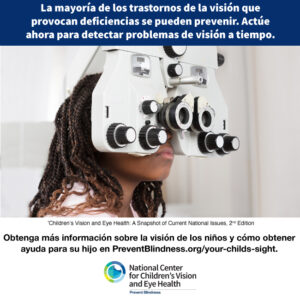 La mayoría de los trastornos de la visión que provocan deficiencias se pueden prevenir. Actúe ahora para detectar problemas de visión a tiempo.