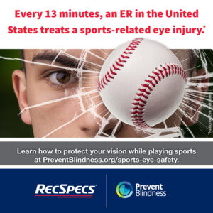 Every 13 minutes, an ER in the United States treats a sports-related eye injury.
