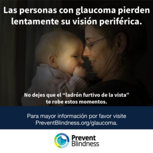 Las personas con glaucoma pierden lentamente su visión periférica.