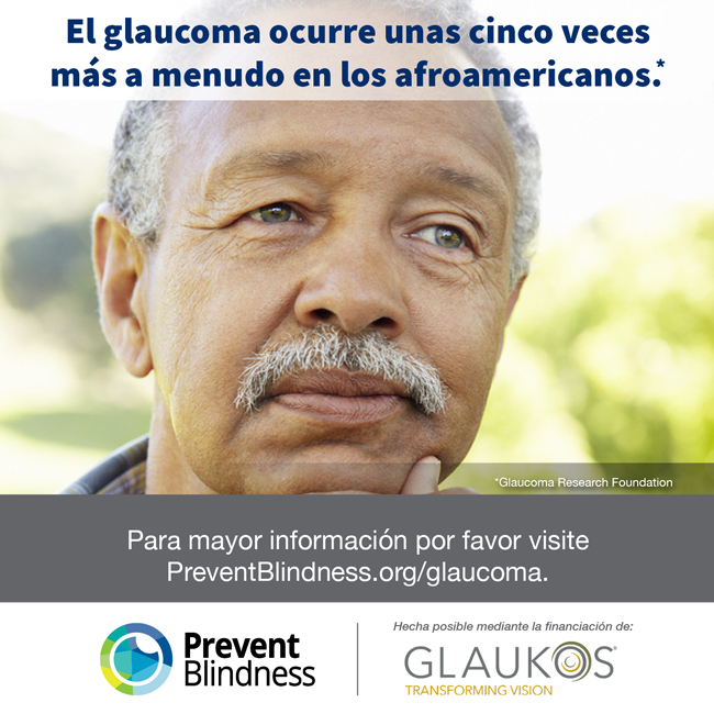 El glaucoma ocurre unas cinco veces más a menudo en los afroamericanos.