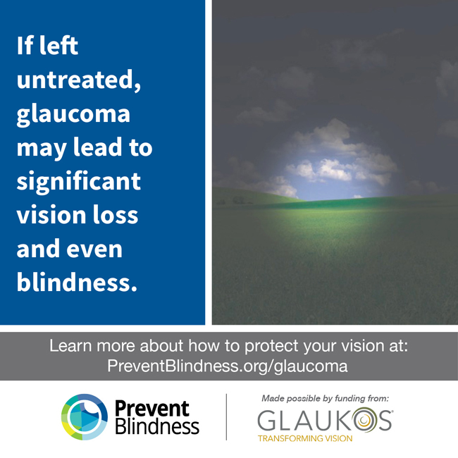 If left untreated, glaucoma may lead to significant vision loss and even blindness.