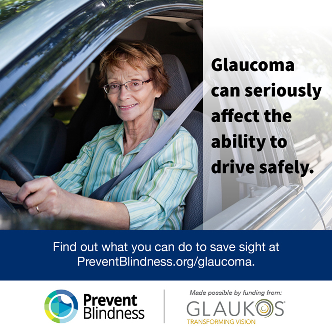 Glaucoma can seriously affect the ability to drive safely.