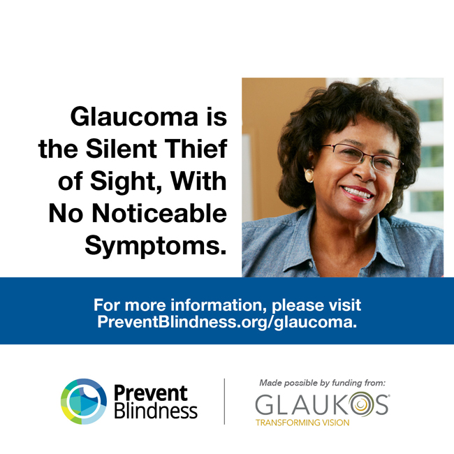 Glaucoma is the silent thief of sight, with no noticeable symptoms.