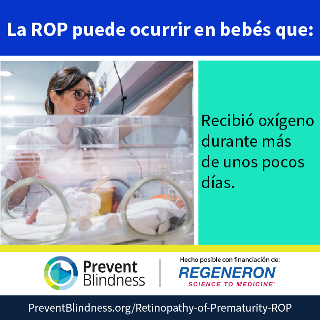 La ROP puede ocurrir en bebés que: Recibió oxígeno durante más de unos pocos días.