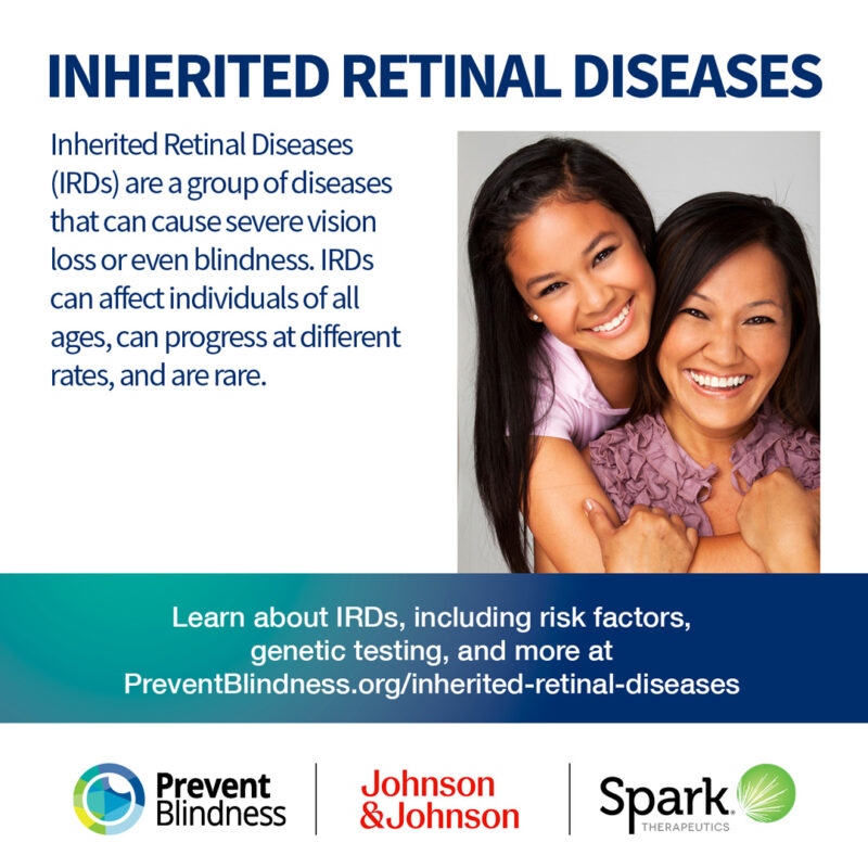 Inherited Retinal Diseases are a group of diseases that can cause severe vision loss or even blindness.