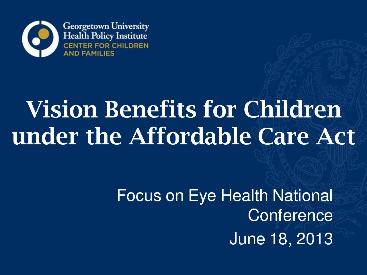 Vision Benefits for Children under the Affordable Care Act