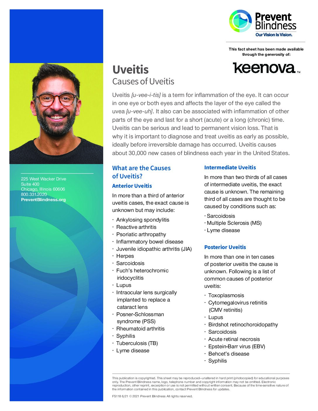 Causes of Uveitis fact sheet cover Causes of Uveitis fact sheet cover