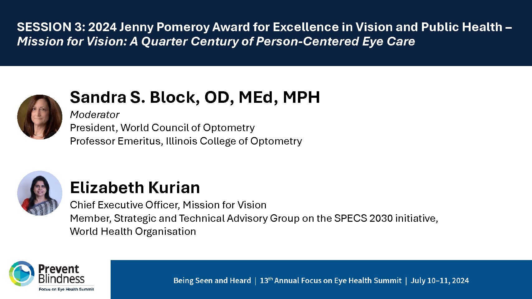 Mission for Vision: A Quarter Century of Person-Centered Eye Care