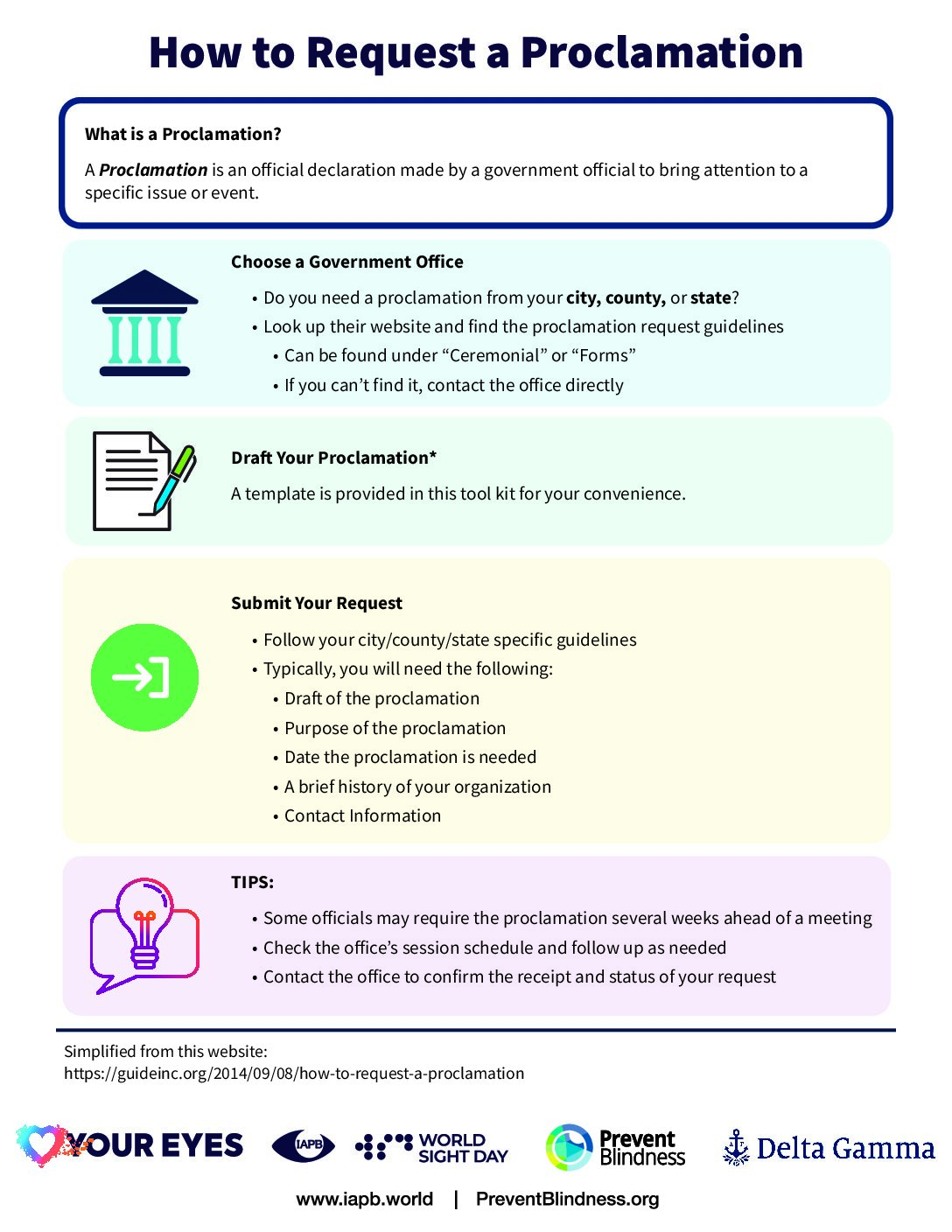 How to Request a Proclamation for World Sight Day