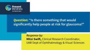 What can help people at risk for glaucoma