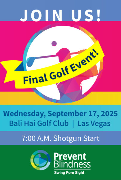Join Us for the final Swing Fore Sight golf event on September 17 in Las Vegas
