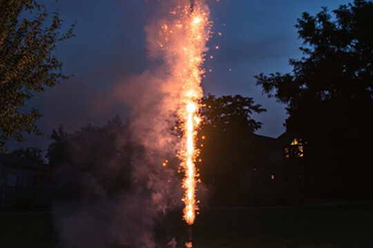 backyard consumer fireworks display