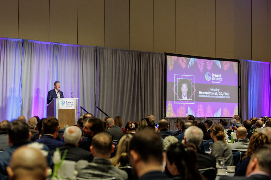 Person of Vision Honoree Howard Purcell gives a speech Person of Vision Honoree Howard Purcell gives a speech