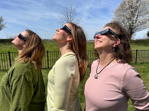 Prevent Blindness staff safely experience the eclipse Prevent Blindness staff safely experience the eclipse