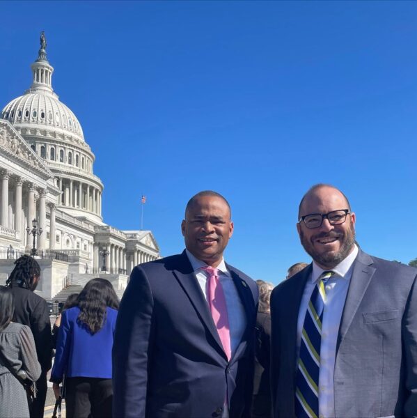 Prevent Blindness President and CEO Jeff Todd (right) with Congressman Marc Veasey, a cosponsor the EDVI Act