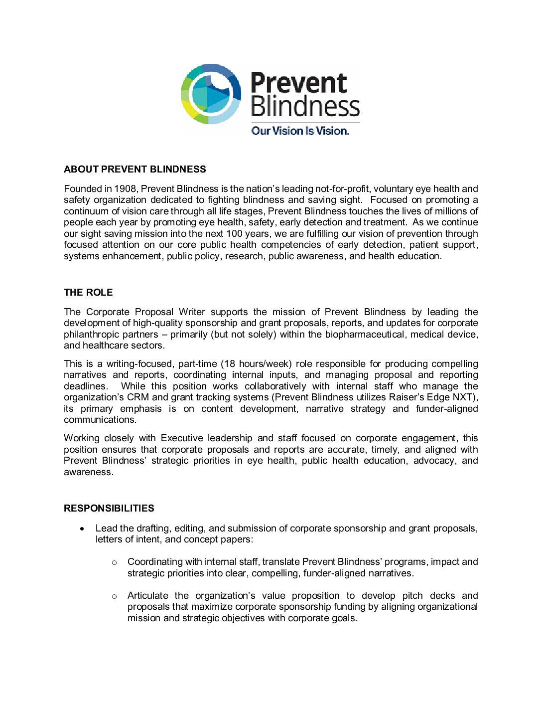 Corporate Proposal Writer Job posting - screenshot Corporate Proposal Writer Job posting - screenshot