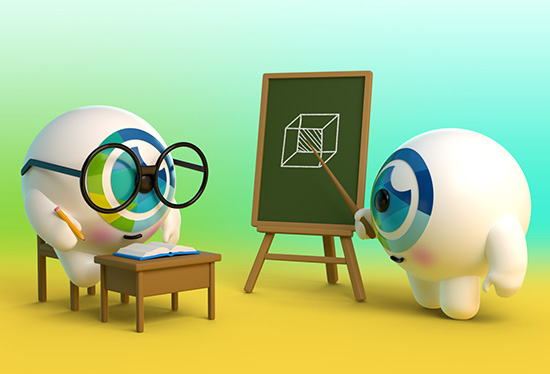 Iris and Cornelius in the classroom