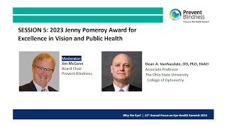 The 2023 Prevent Blindness Jenny Pomeroy Award for Excellence in Vision and Public Health
