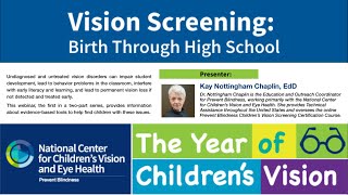 Vision Screening: Birth Through High School