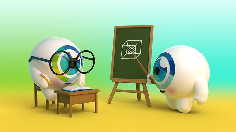 Iris and Cornelius in the classroom