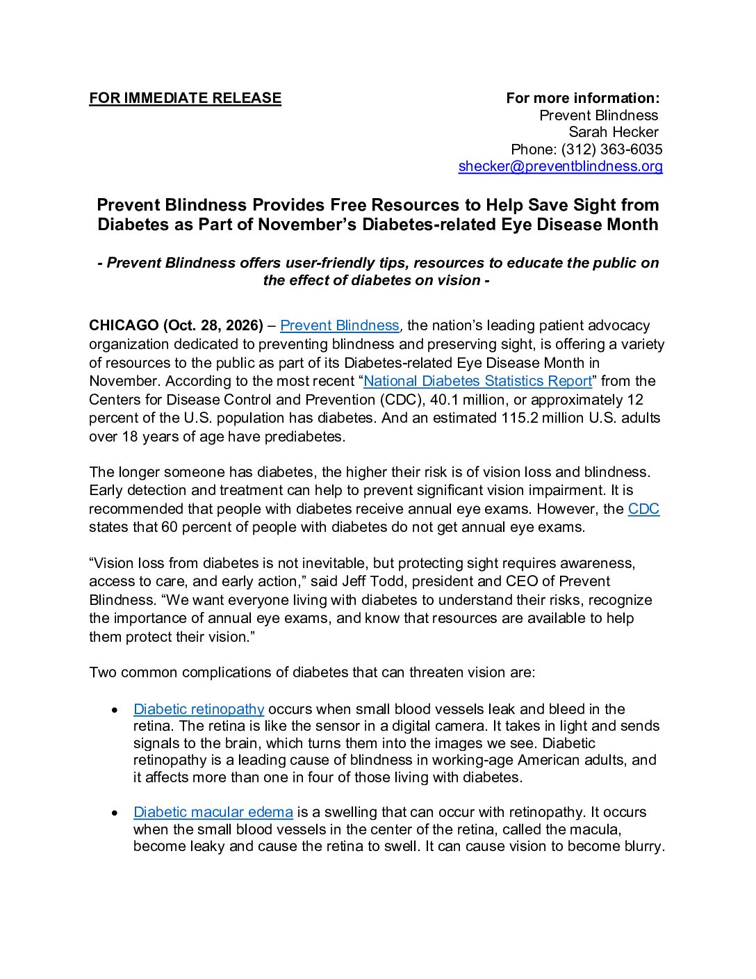 2026 Diabetes Month media release cover sheet 2026 Diabetes Month media release cover sheet